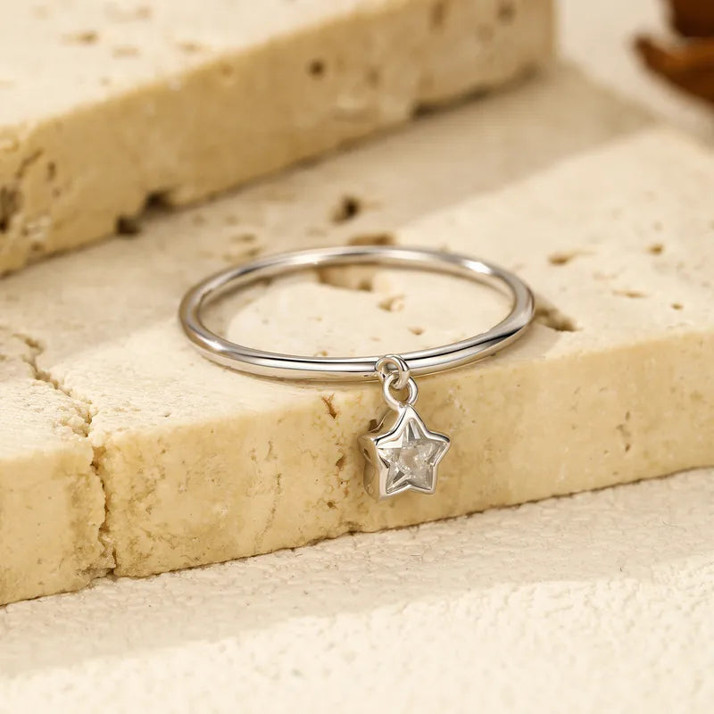 Star Charm Silver Ring
