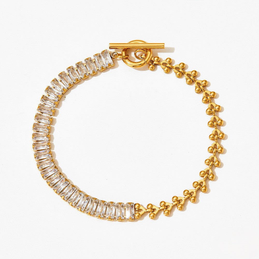 Gold Tape Tennis Bracelet