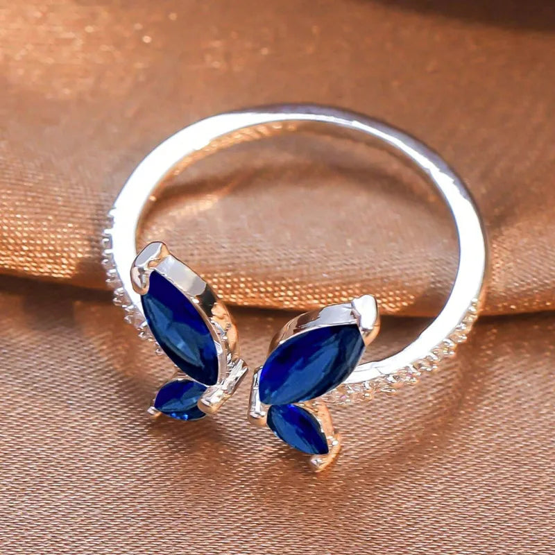 Sapphire Butterfly Ring