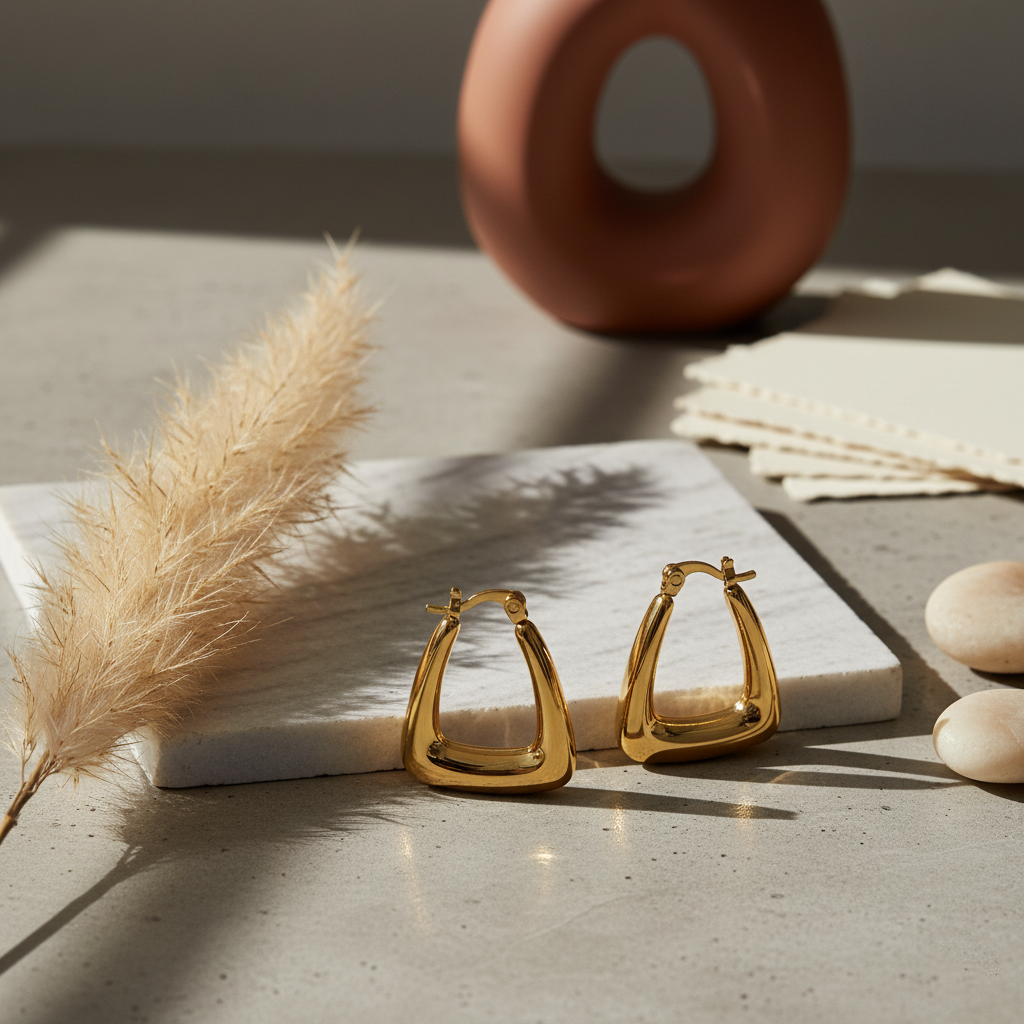Golden Edge Hoops