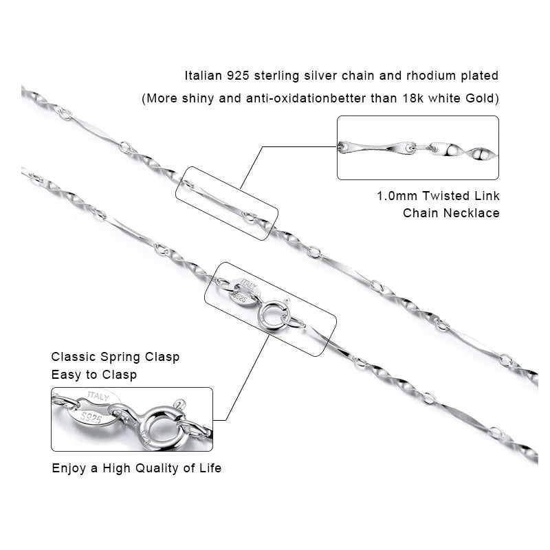 Twist Link Silver Chain