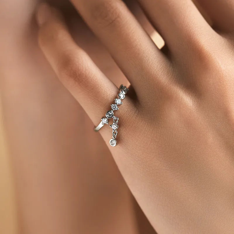 Mooncut Drop Ring