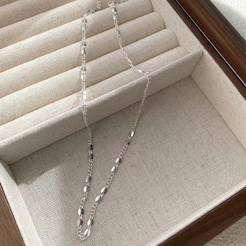 Minimal Starry Silver Neckchain
