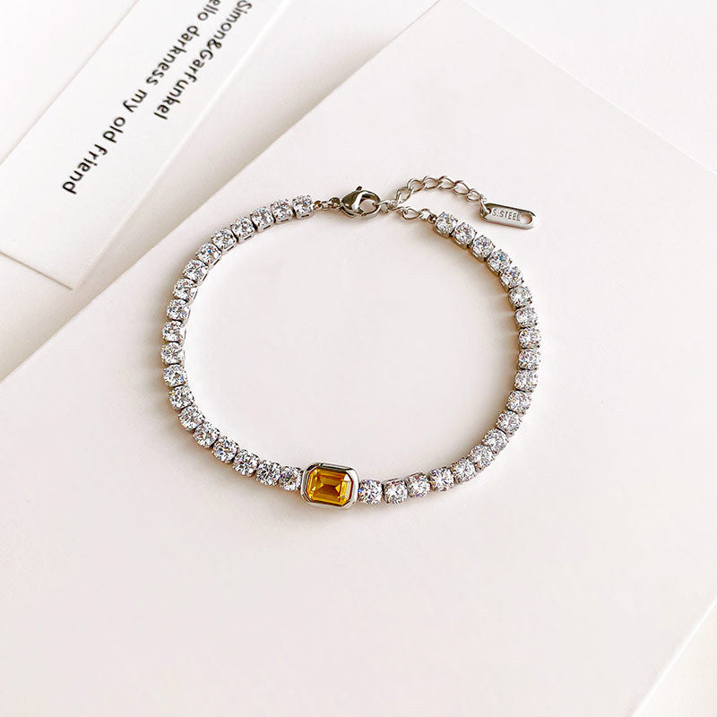 Gold Accent Tennis Bracelet
