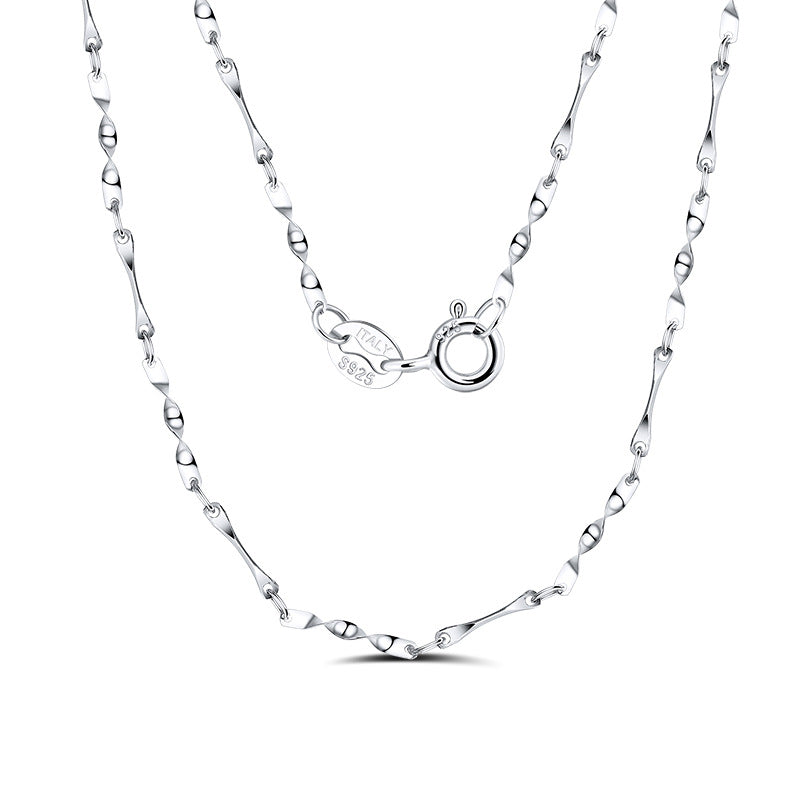 Twist Link Silver Chain