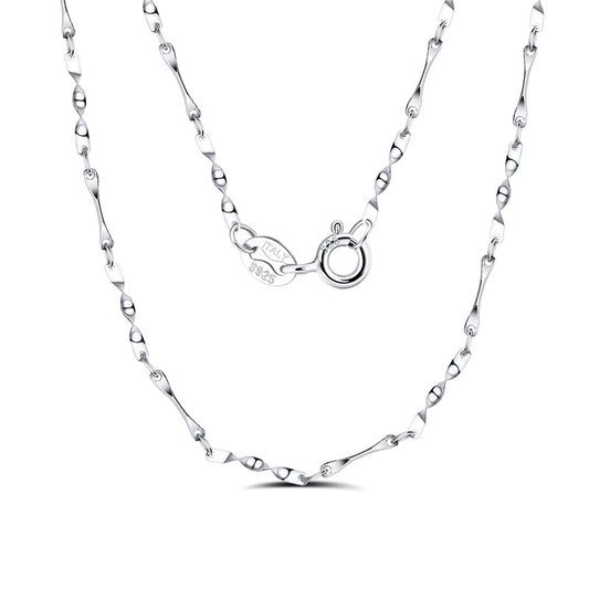 Twist Link Silver Chain