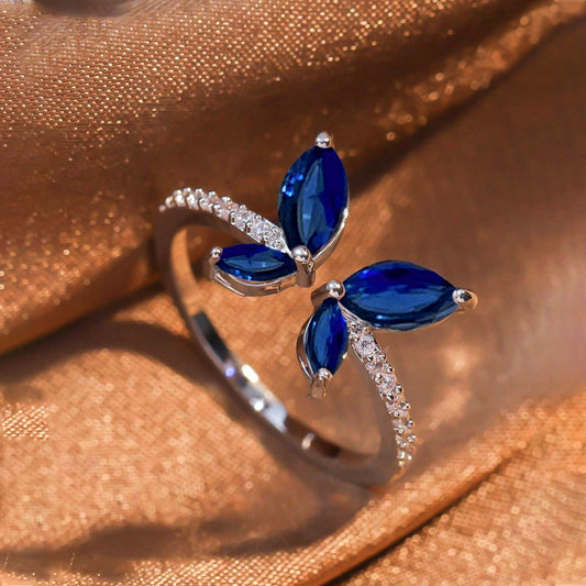 Sapphire Butterfly Ring