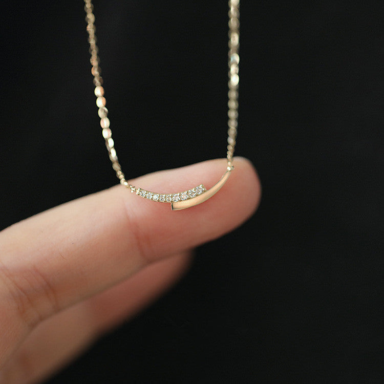 Golden Smile Silver Necklace