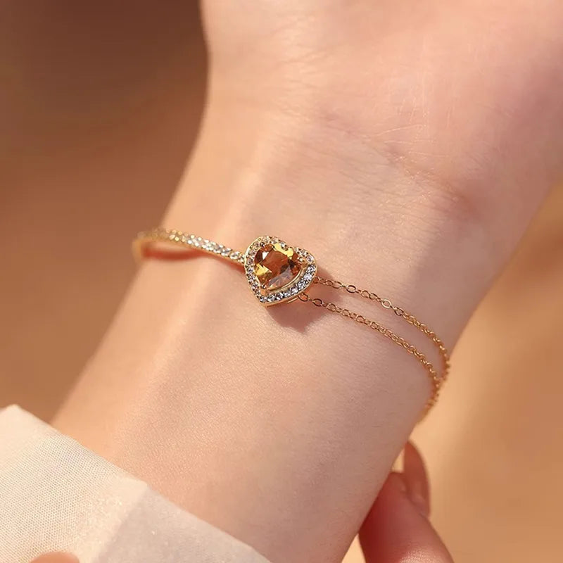 Moonlove Heart Silver Bracelet