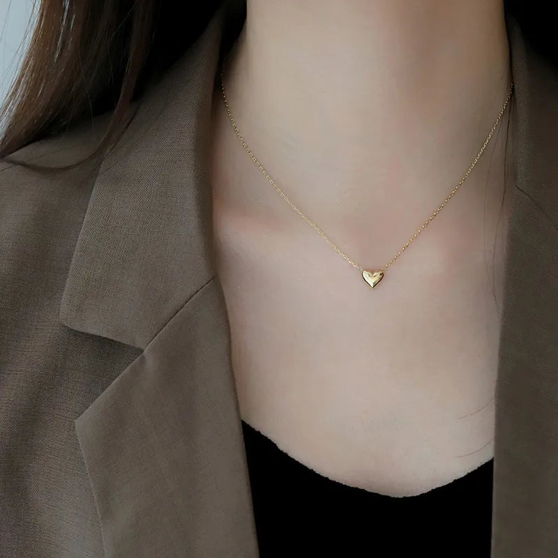 Classic Heart Clavicle Necklace