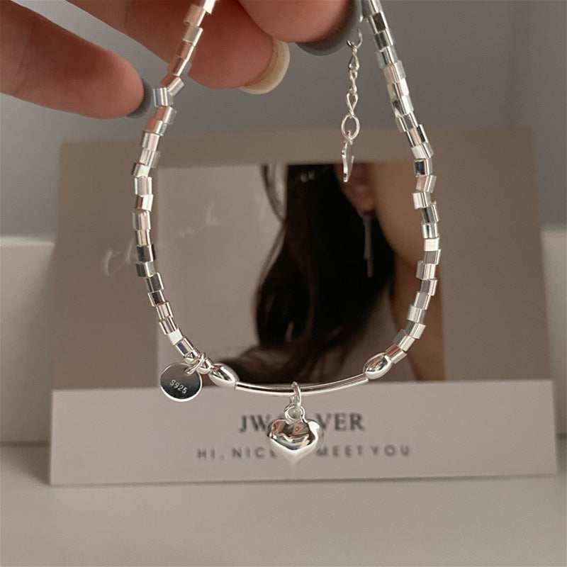 Silver Heart Charm Bracelet