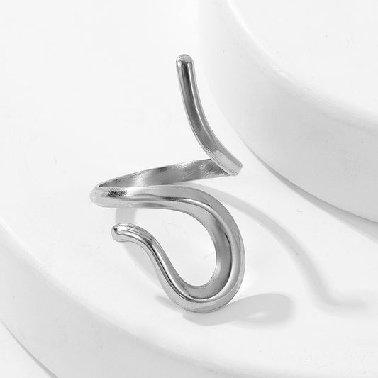 Silver Heartline Ring