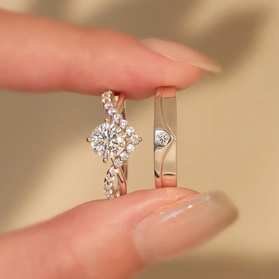 Crowned Couple Rings
