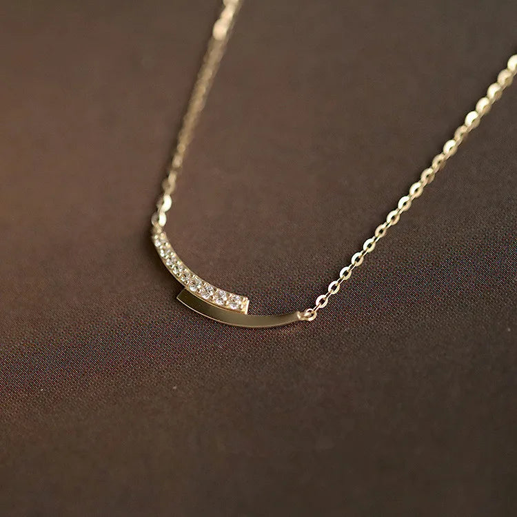Golden Smile Silver Necklace