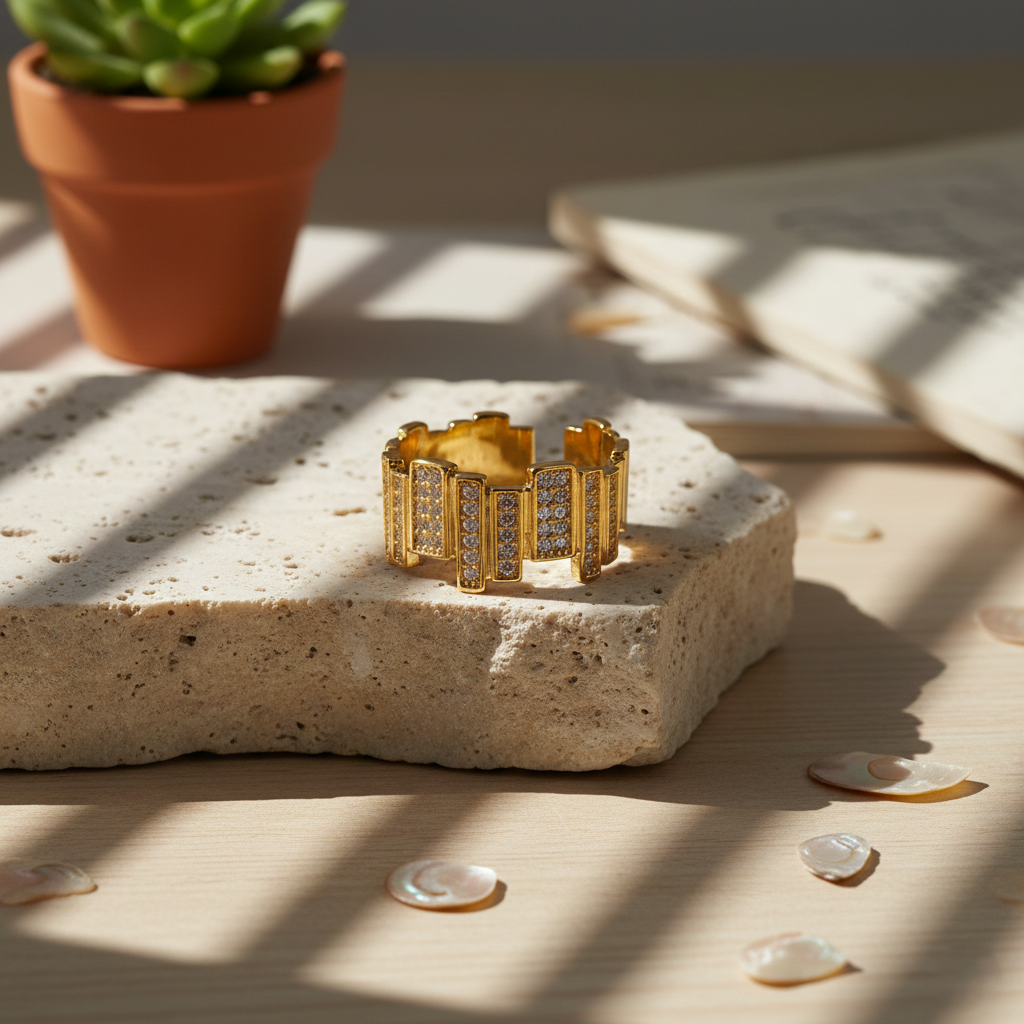 Golden Bars Ring
