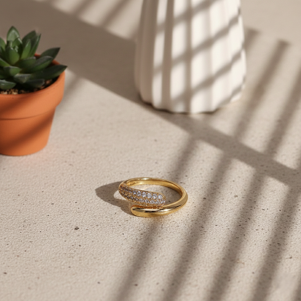 Golden Twist Ring