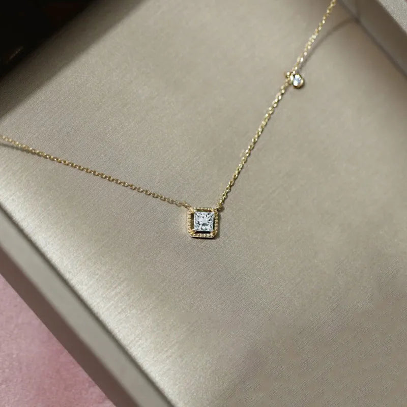 Milky Stone Silver Necklace