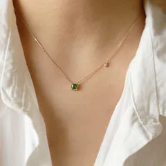 Milky Stone Silver Necklace