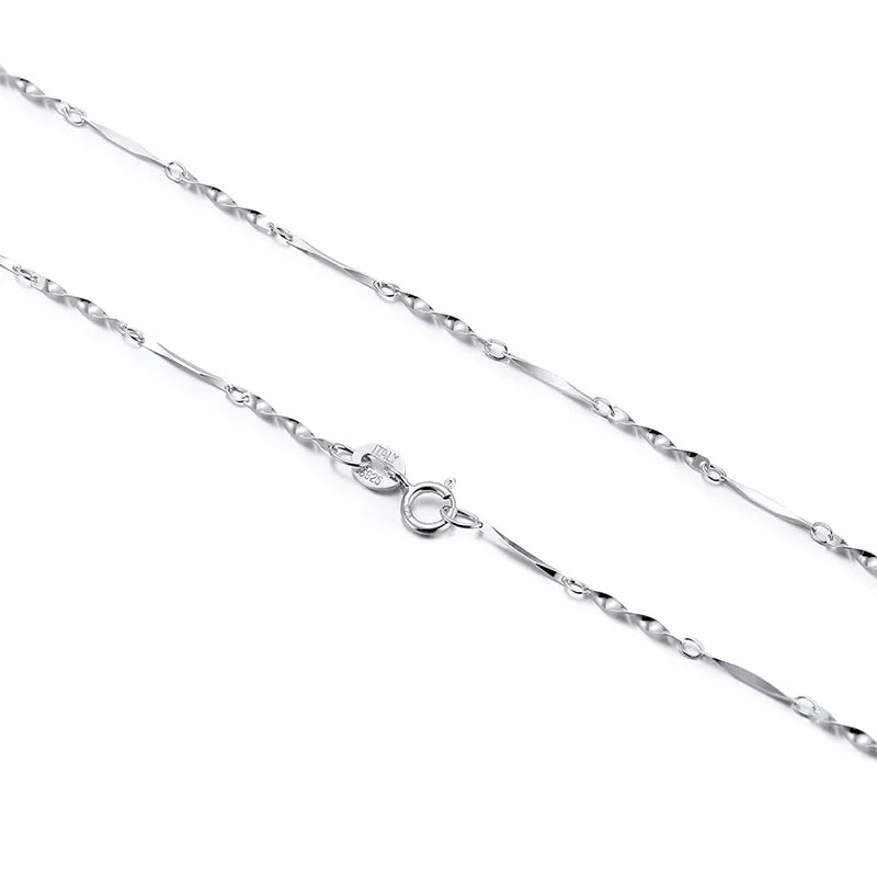 Twist Link Silver Chain